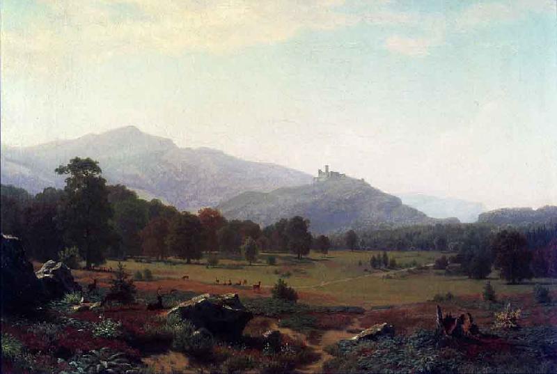 Albert Bierstadt Autumn in the Conway Meadows looking towards Mount Washington oil painting image